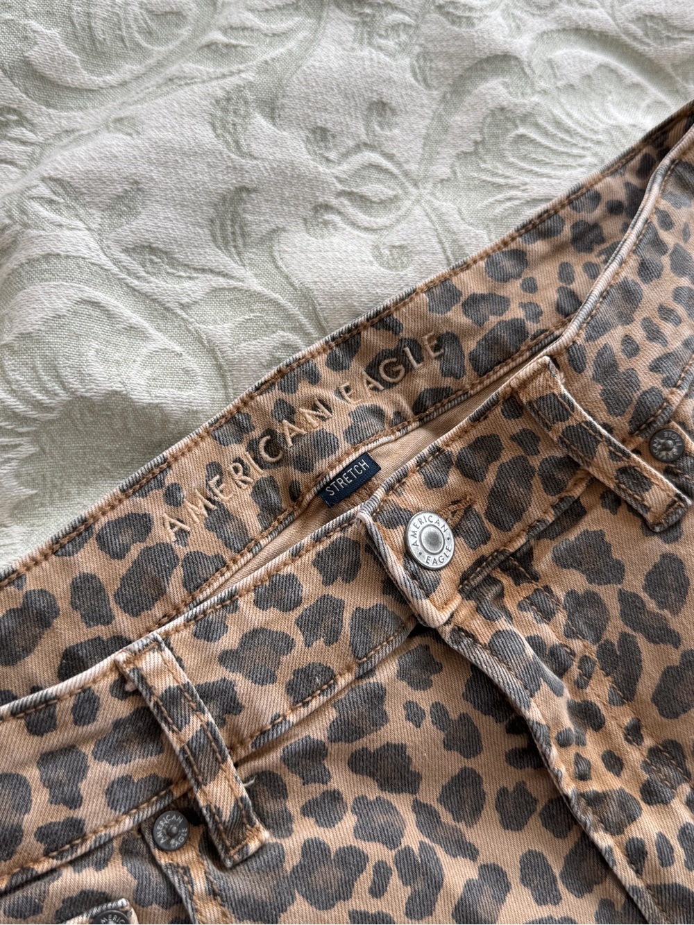 American Eagle Outfitters Leopard Print Skinny Jeans - Brown & Black